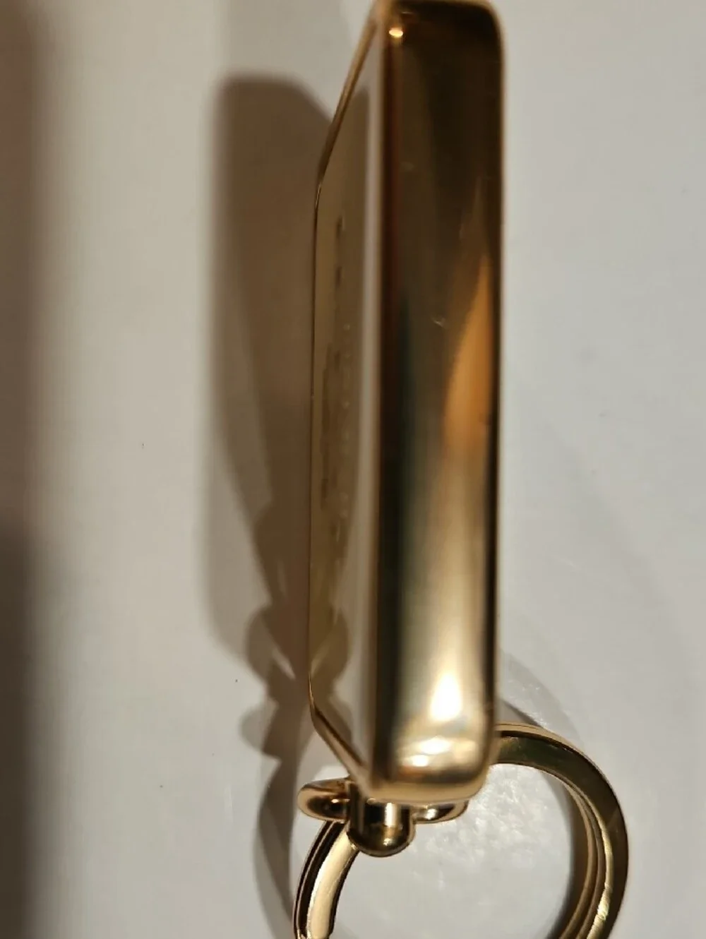 Coach Gold & Cream Horse And Carriage Logo Keyring / Bag Charm